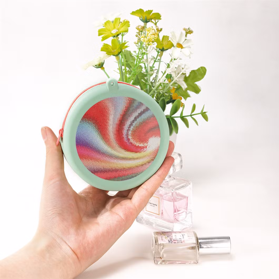 Wholesale Reusable Food Bag Floral Cosmetic Coin Purse Print Logo