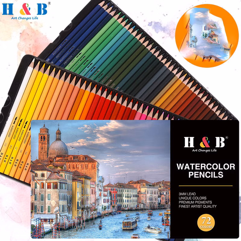 Manufacturer 12 Coloured Pencils Artist School Student Products Wooden Pencil Set Children′s Coloured Pencil Case