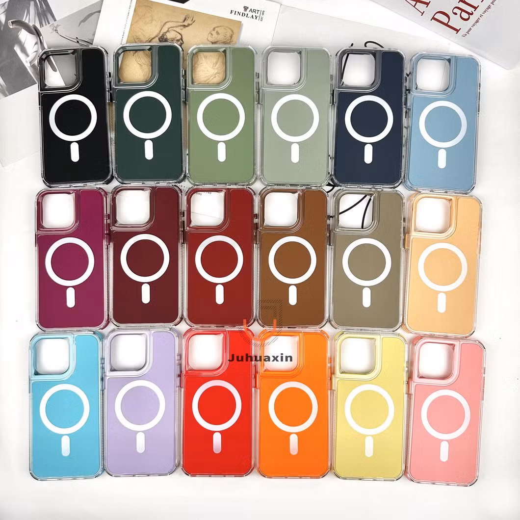 Solid Color Drop Resistant 2-in-1with Magsafe Phone Case for iPhone 16 15 14 13 12 11