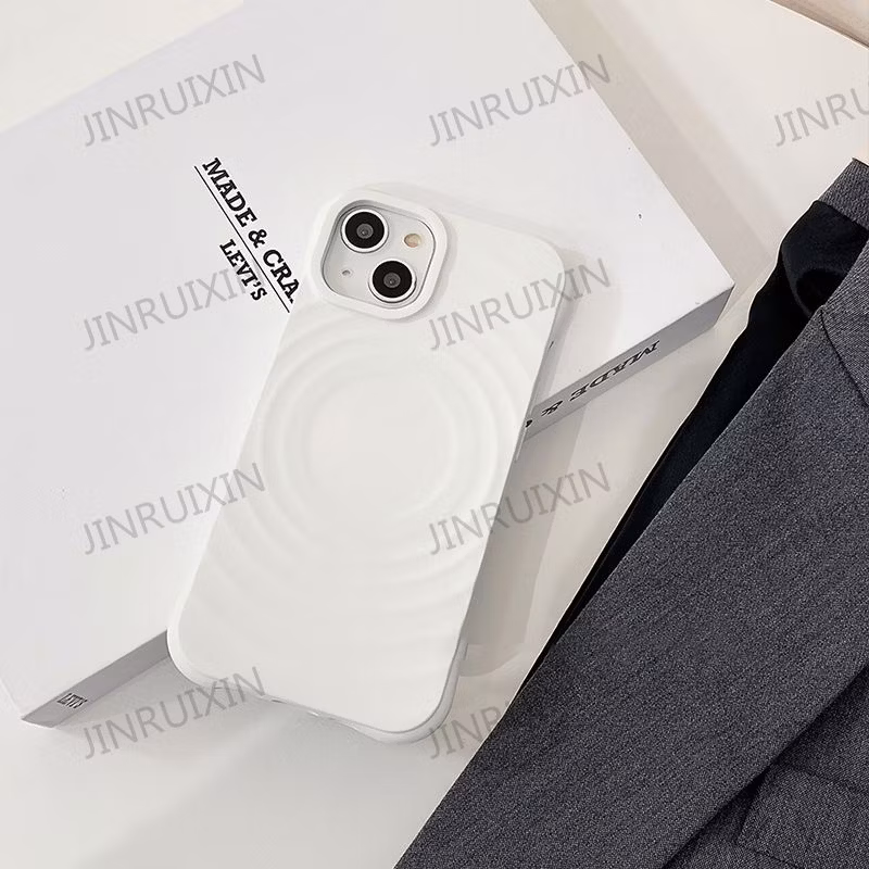 Liquid Silicone Ripple Magnet for Ap15 Phone Case IP14 Female Premium 13 Solid Color 12 Simple