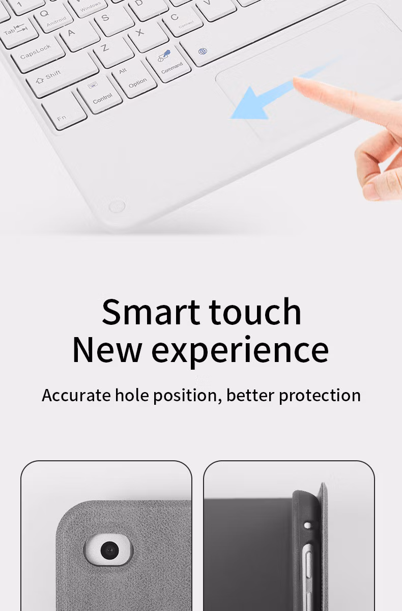 Factory Direct High Quality Auto Wake Sleep Function Tablet Cover PRO 12.9 Mini 4 Case Detachable Leather Keyboard Tablet Case for iPad Air