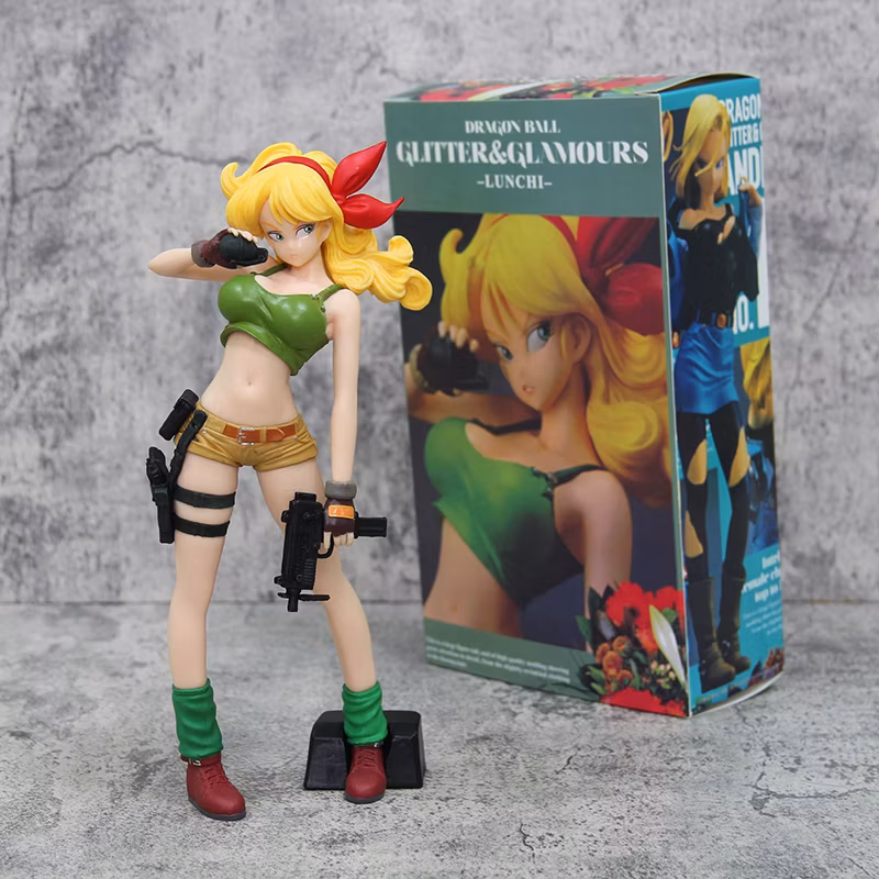 Dragon Ball Z Series Blonde Lunch Incredible Adventure Rampage Standing Style Anime Model Cartoon-Character