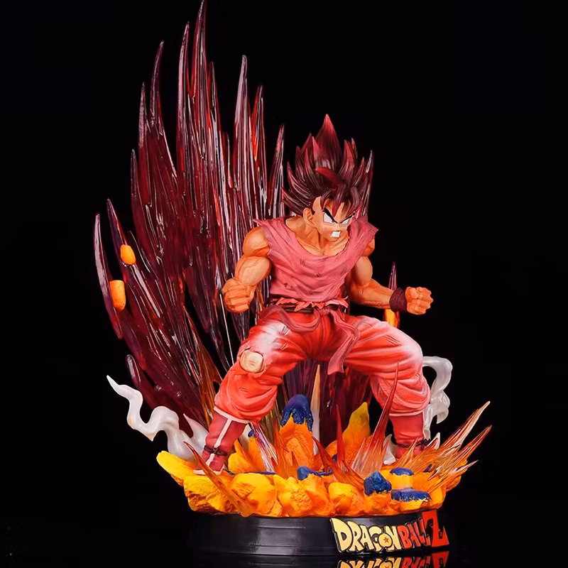 Drgon Ball Z Ten Times The World King Boxing Son Goku Gas Squat Red Animation Model Decoration Cartoon-Character