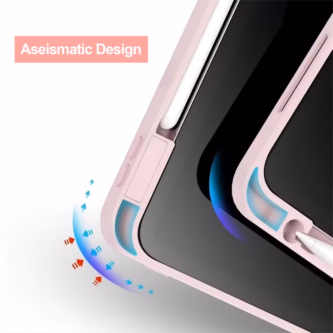 High Permeability Acrylic TPU Solid Color Bag with Pen Slot Air/iPad/PRO9.7-11 Protective Case