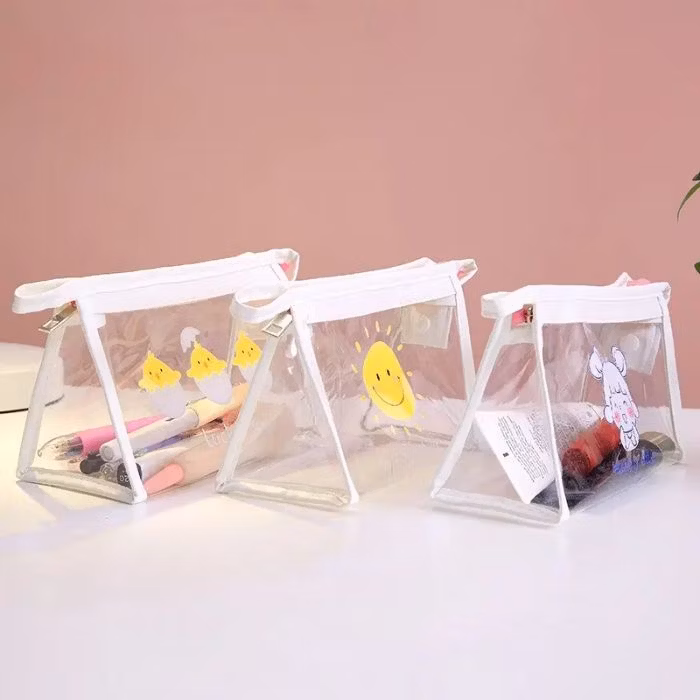 Case High Quality Transparent Large Capacity Triangle PVC Pencil Case