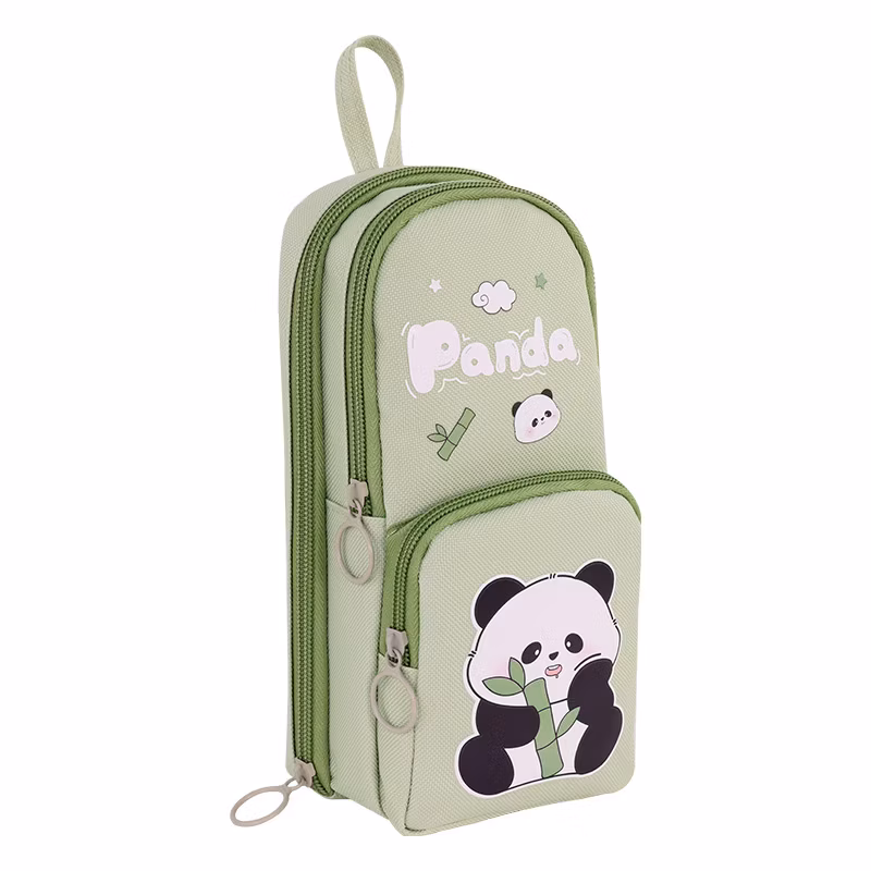 3-Layer Appearance Level Small Schoolbag Panda Pen Bag Multi-Functional Pencil Case