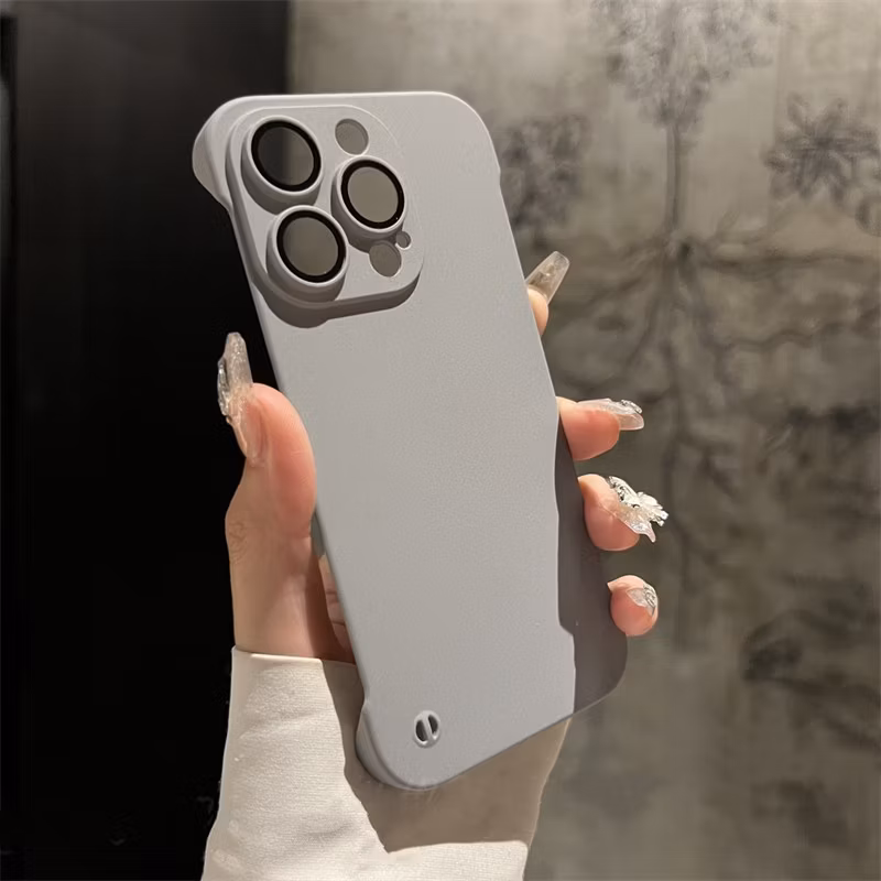 Solid Color Matte Skin Feel Frameless Case Suitable for iPhone 7-15