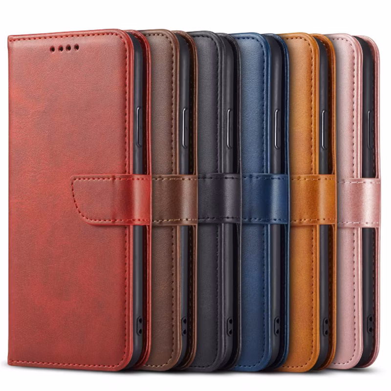 Faux Leather Wallet Card Holder Flip Stand Protective Case Cover for iPhone 12 13 14 Plus Pro Max