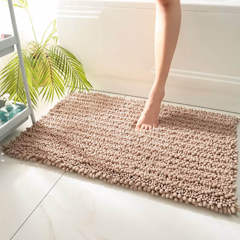 Simple Chenille Thickened Water-Absorbent and Dirt-Resistant Non-Slip Mat
