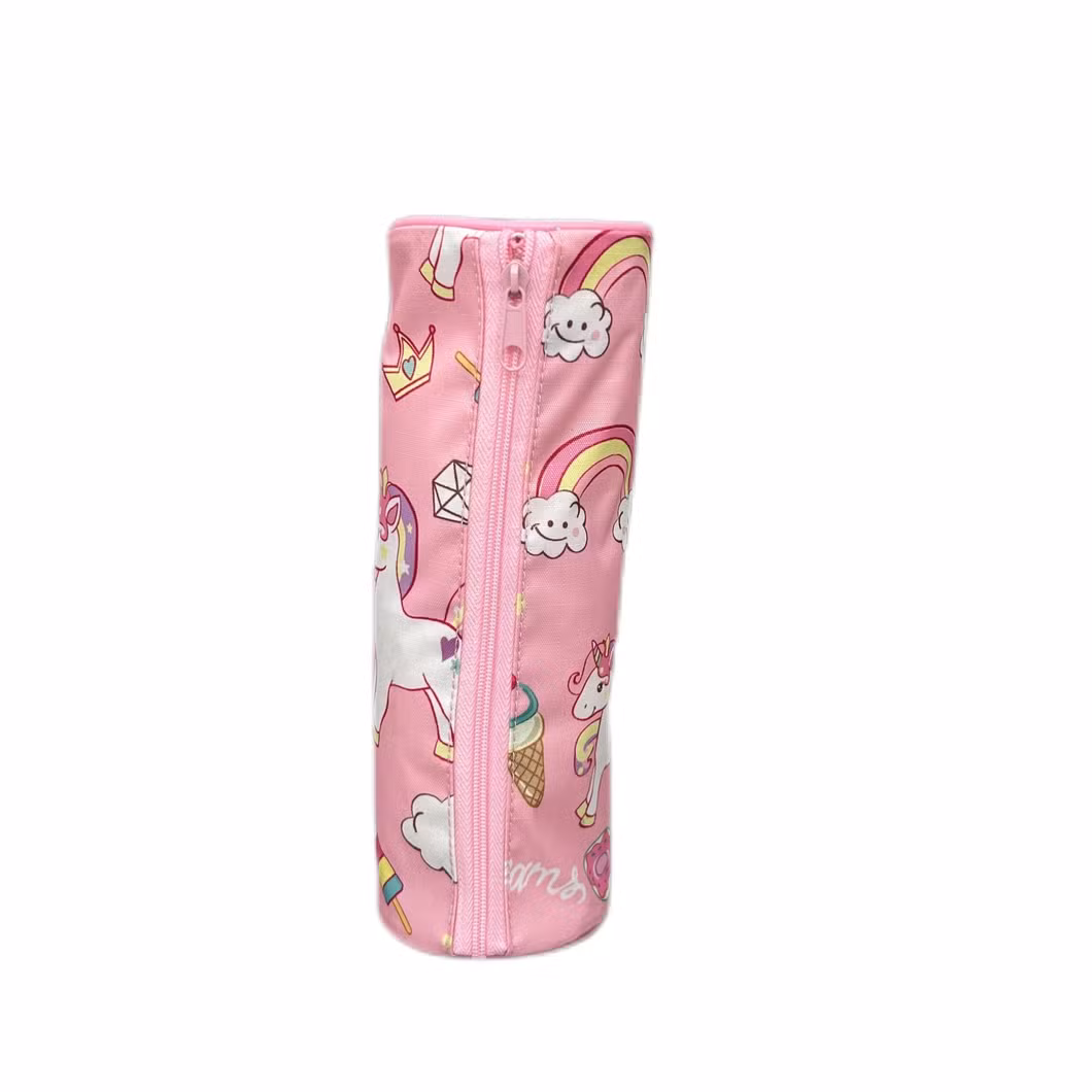The Latest Polyester Pink Rainbow Cloud Pencil Case