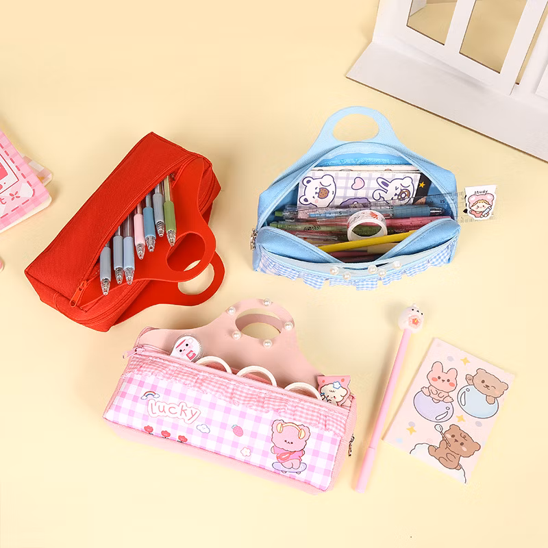 Wide Use Zipper Office Rectangular Pencil Bag Pencil Case for Office