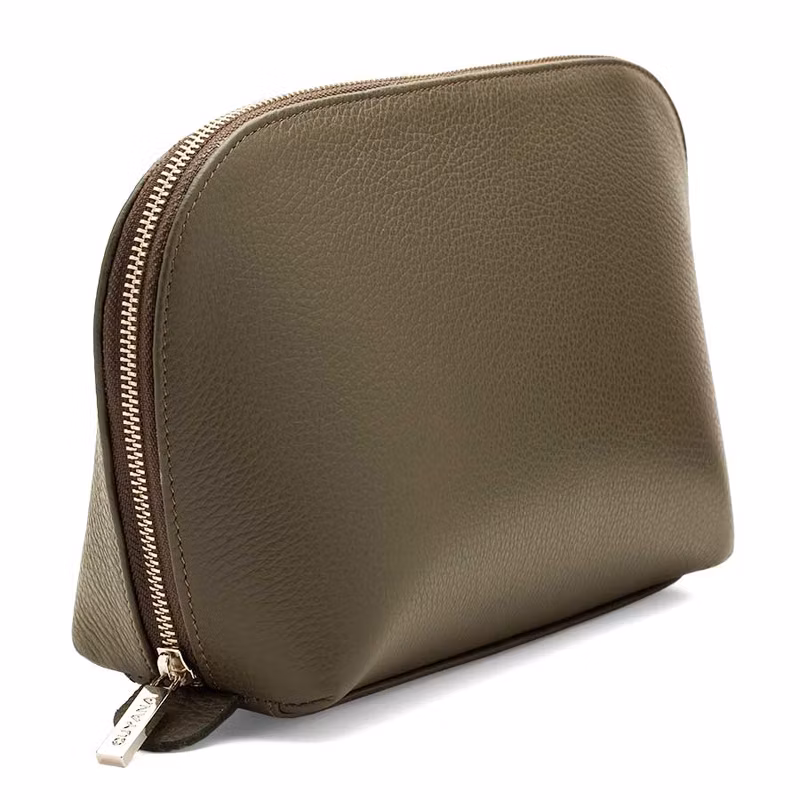 Customized Logo Wash Bag Unisex Good Material Simple Pouches Leather Cosmetic Bag