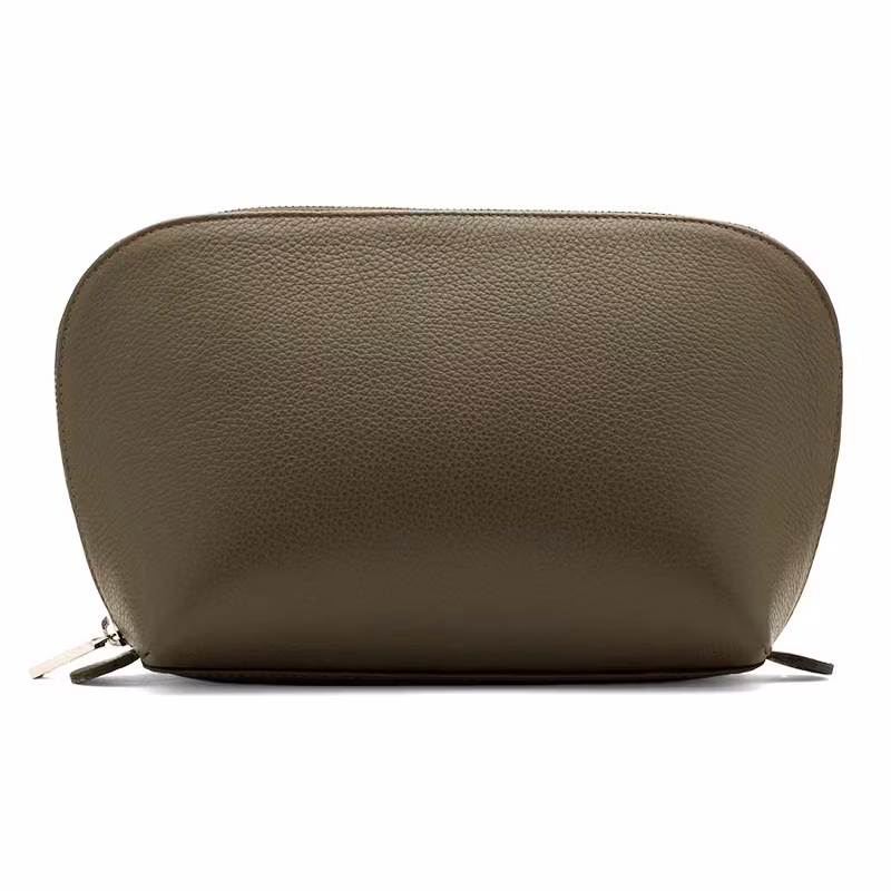 Customized Logo Wash Bag Unisex Good Material Simple Pouches Leather Cosmetic Bag