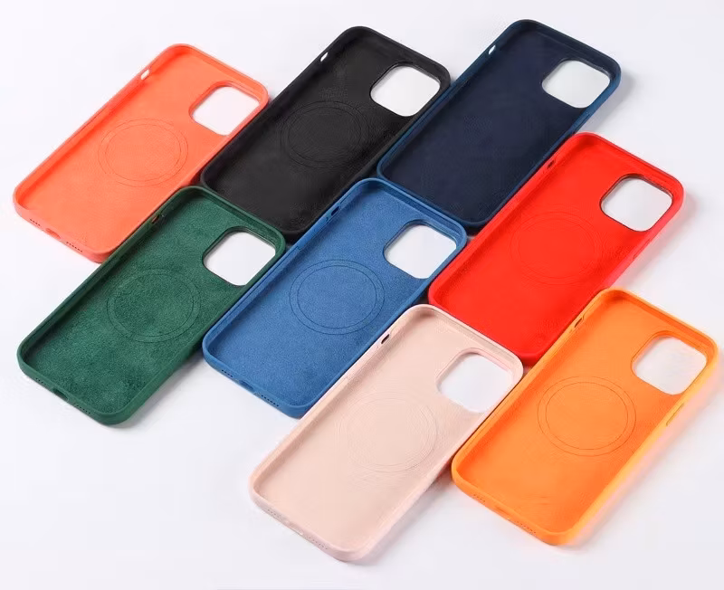 Leather Wireless Magnetic Charge Mobile Cover Phone Cases for iPhone 14 13 12 PRO Max