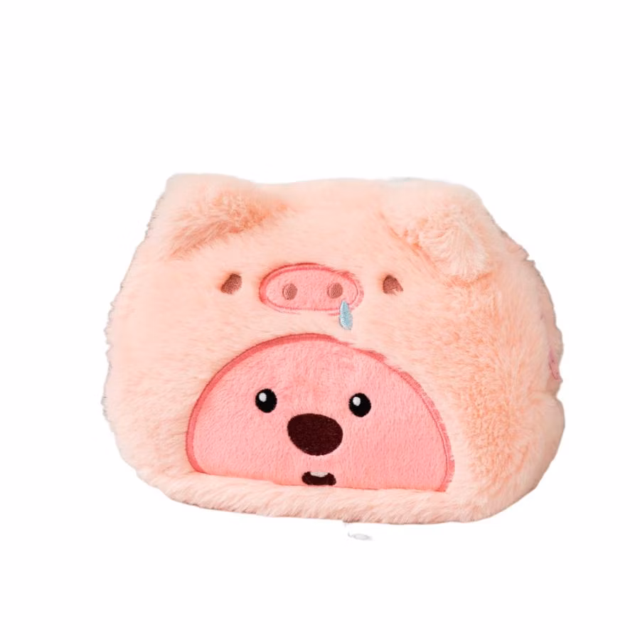 Custom Design Pattern Pattern Cute Girl Fancy Plush Pencil Bags