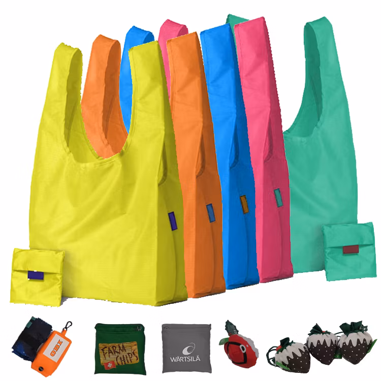 Custom Eco-Friendly RPET Reusable Polyester Foldable Shopping Bag