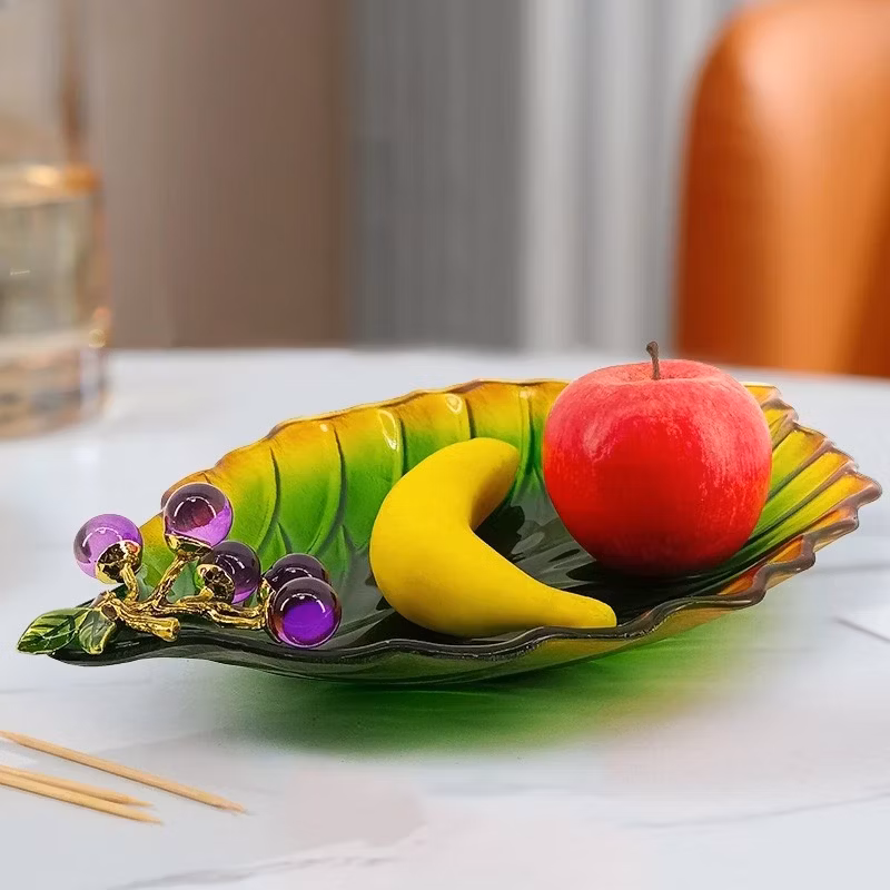 Fruit Plate Family Coffee Table Crystal Glass Candy Plate Creative Snack Plate