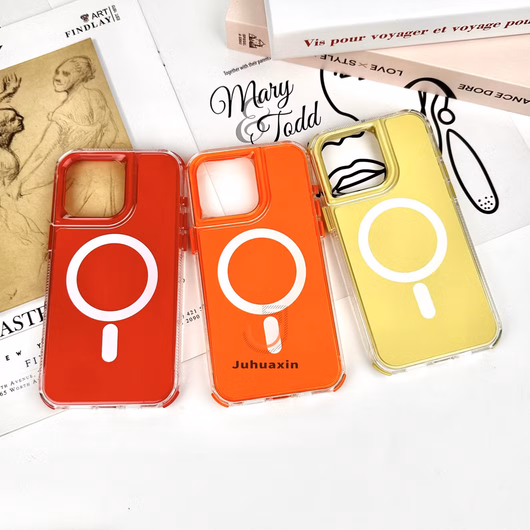 Solid Color Drop Resistant 2-in-1with Magsafe Phone Case for iPhone 16 15 14 13 12 11