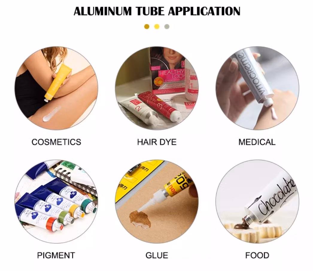 Multicolored Silk Screen Printing Cosmetic Aluminum Tube for Cream Hair Dye