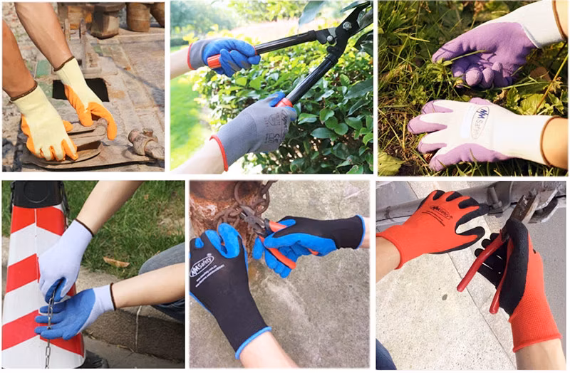 Latex Foam Coated Gloves Wear Resistant Breathable and Dirt Resistant Safety Work Gloves