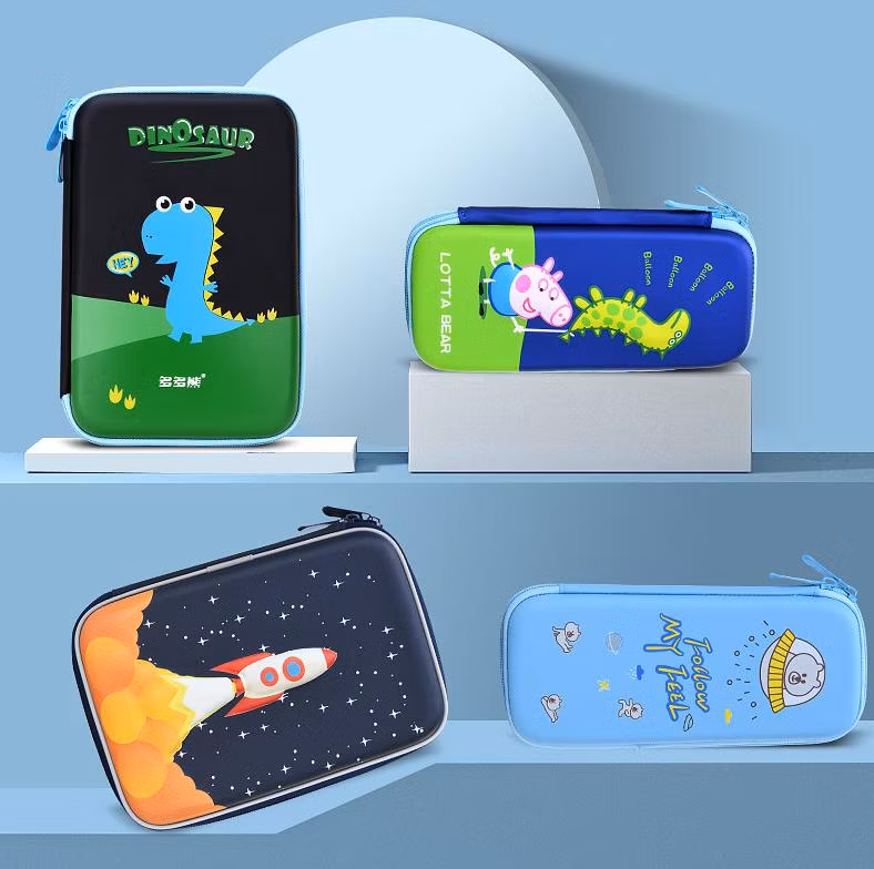 Wholesale Custom Printed Cute Dinosaur School Zipper Pencil Case for Kids