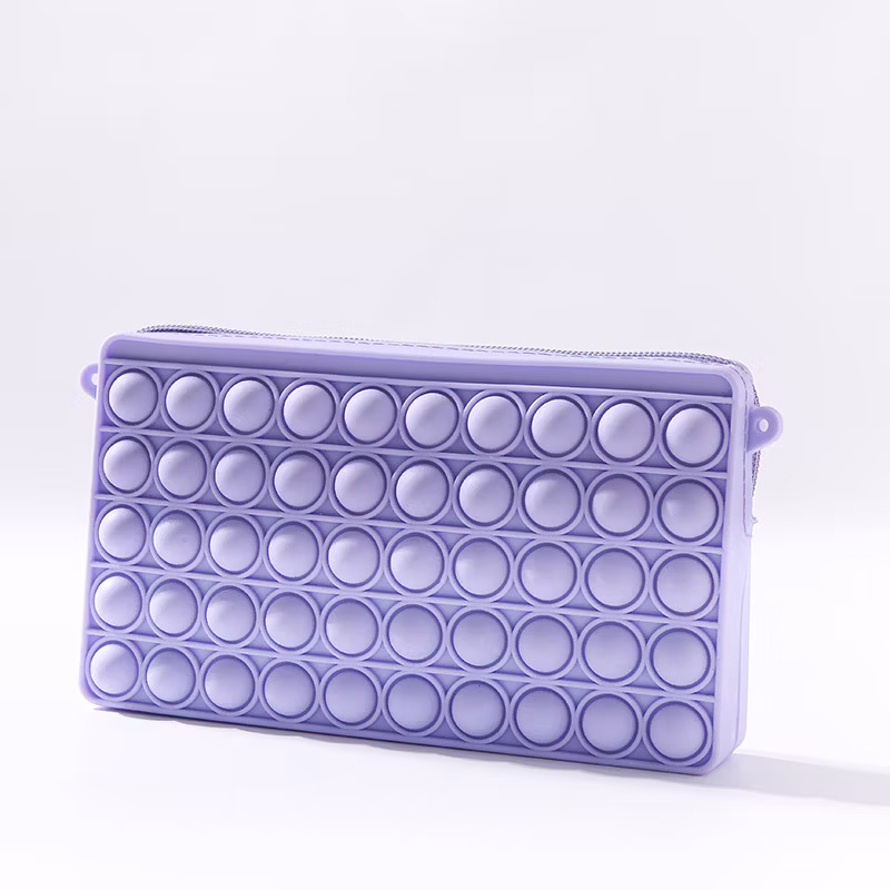New Decompression Poppet Fidget Cosmetic Messenger Bag for Puzzle Bubble Silicone Pen Case Pops up Fidget Popper Pencil Case Shoulder Bags