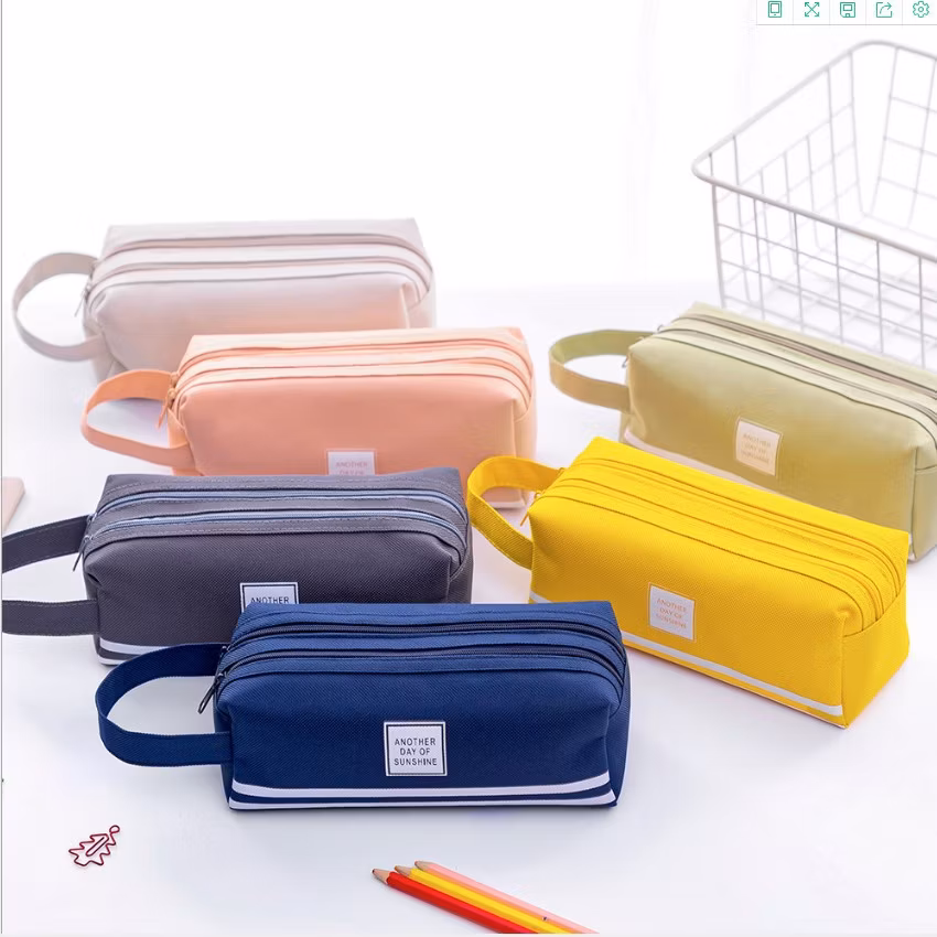 Custom Cute Simple School New Design Zipper Pencil Pouch Case for Kid