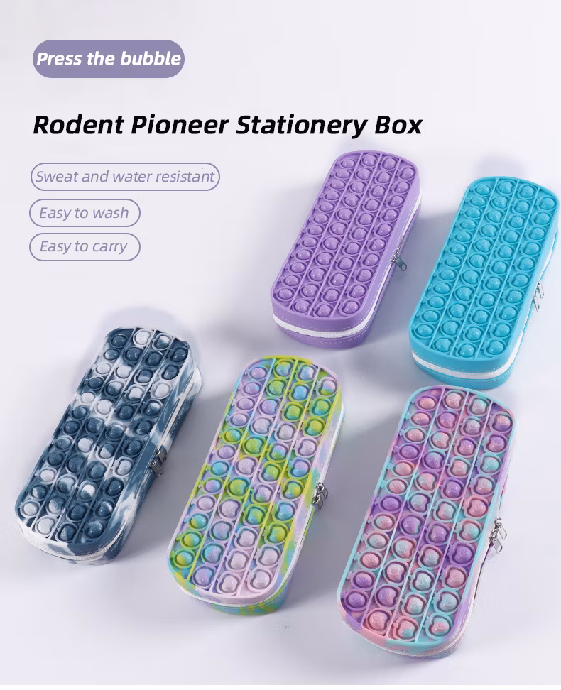 Large Capacity Stationery Box Pop Push Its Pencil Case for School Students Teens