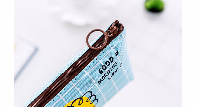 Creative Student Stationery Good Morning Party Inverted Trapezoidal Pencil Case Cartoon Cute Pencil Case Customization