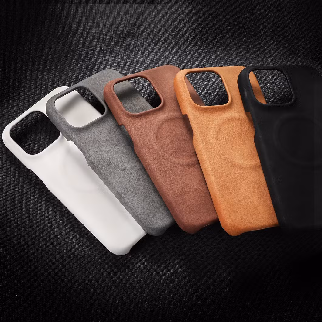 Magnetic for iPhone 16 15 14 PRO Max Leather Mobile Phone Case
