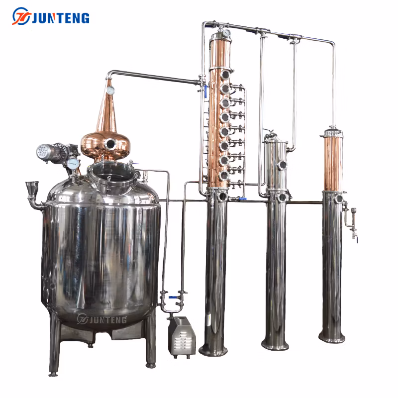 Junteng Factory Price Copper Alembic Alcohol Distiller Multifunction Still Whisky Distillation Reflux Column