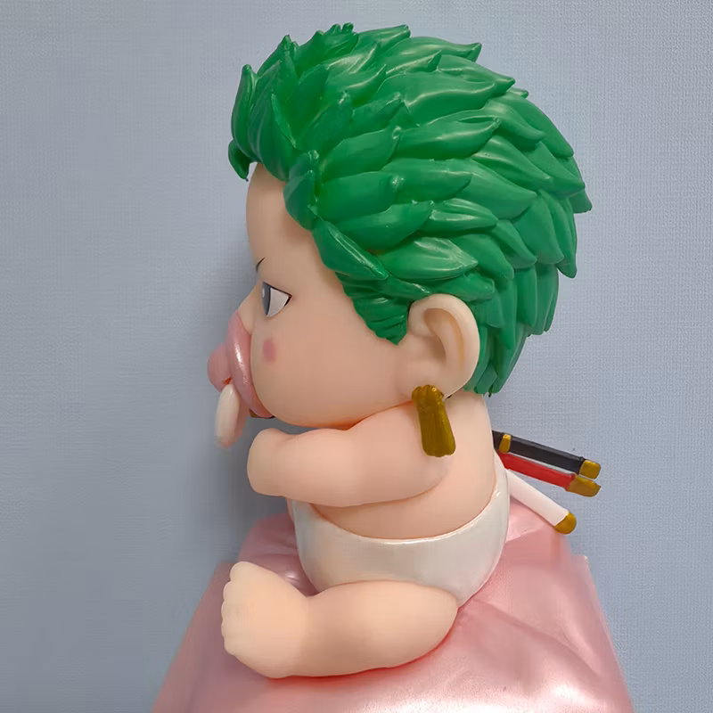 One Piece Anime Figure Gk Cute Doll Pacifier Baby Zoro Car Gift Model Decoration Wholesale Cartoon-Character