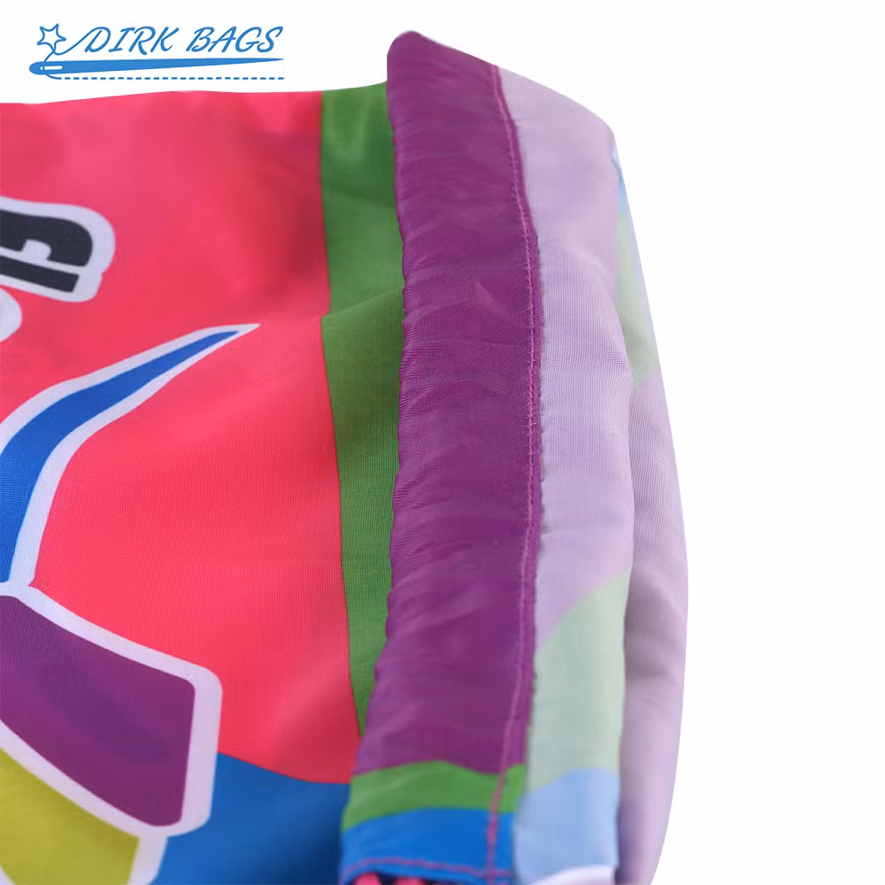 Large Capacity Promotional Advertising Bag Polyester Nylon Drawstring Backpack