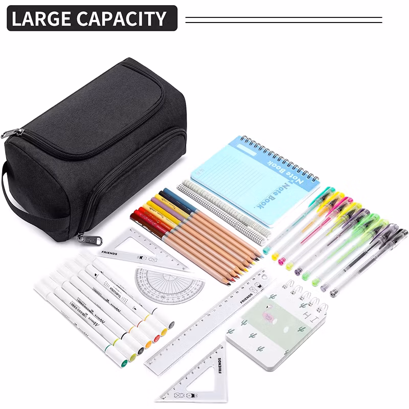 Amz Office Pencil Pouch Large Capacity Pencil Case Organizer Multifunctional with Compartmens Big Pencil Bag for Back to School
