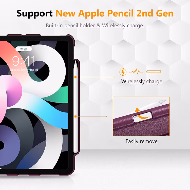 Shockproof with Pencil Holder 360 Degree Rotating Stand Case for iPad Air 5th Generation 2022/4th Generation 2020 10.9 Inch
