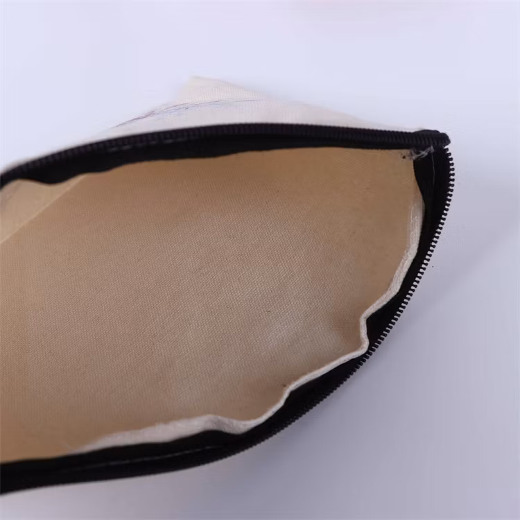 Wholesale Multi-Size Natural Cotton Zipper Pencil Bag