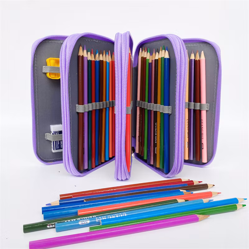 Large Capacity PU Pencil Case 72 Color Student Pencil Case Stationery Box Art Drawing Pencil Case