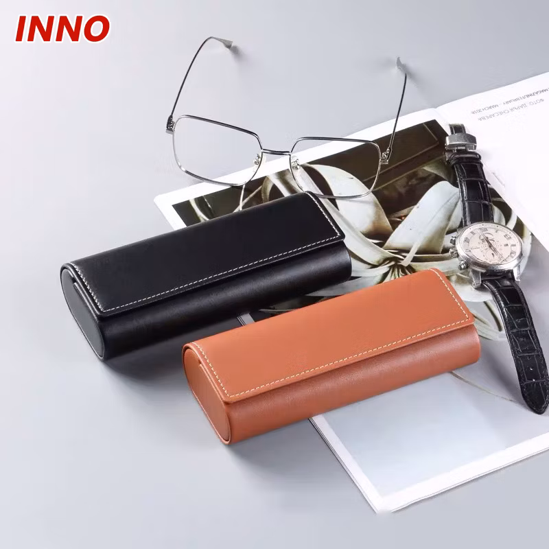 Inno-T105 Glasses Box Solid Colour Sewing Girl Portable Crush-Resistant Male Retro Creative Personality Sunglasses Storage Case Eco-Friendly