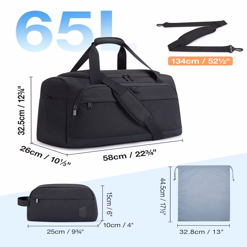 Waterproof and Dirt-Resistant Carry-on Overnight Weekend Bag, Travel Duffel Bag