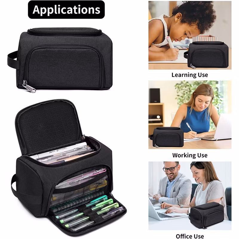 Amz Office Pencil Pouch Large Capacity Pencil Case Organizer Multifunctional with Compartmens Big Pencil Bag for Back to School