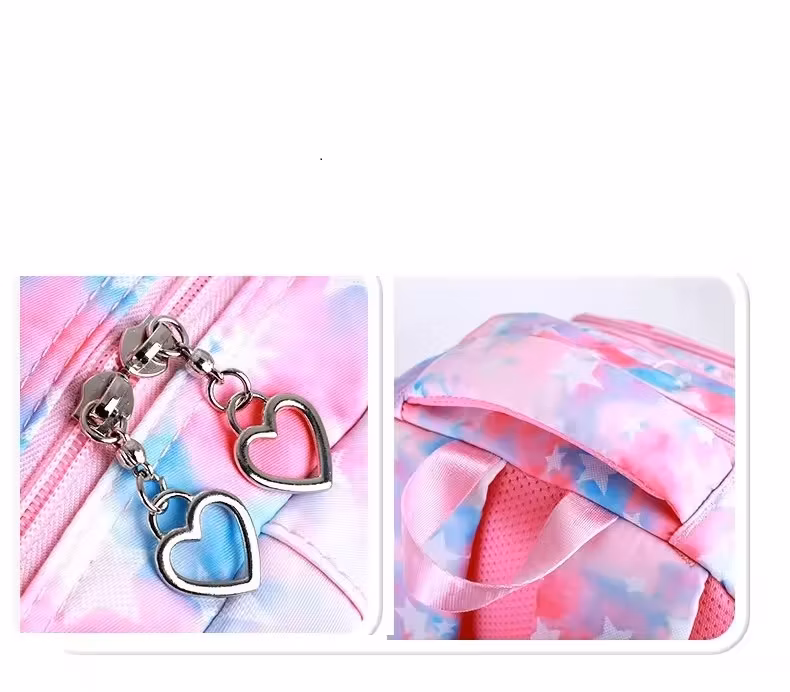 3 in 1 Floral Backpack Female Students Simple Schoolbag Lunch Bag Pencil Case 3-Piece School Backpack Set
