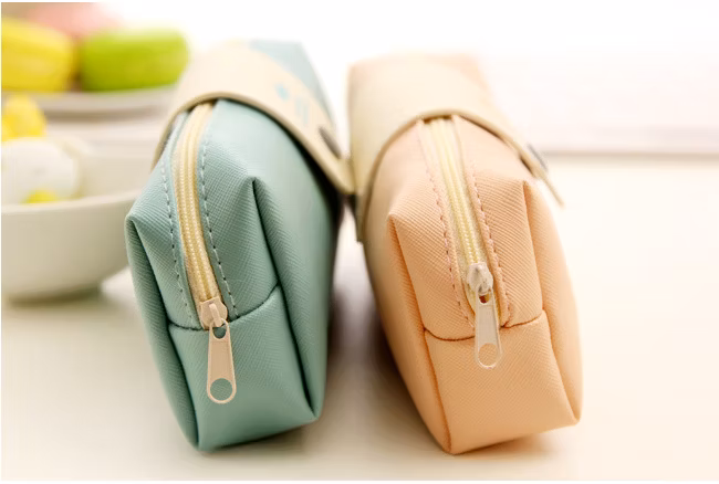 Wide Use PU Zipper Kawaii Triangle Pencil Bag Pencil Case for Promotion Gift