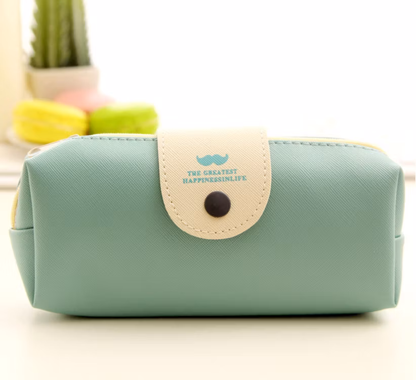 Wide Use PU Zipper Kawaii Triangle Pencil Bag Pencil Case for Promotion Gift