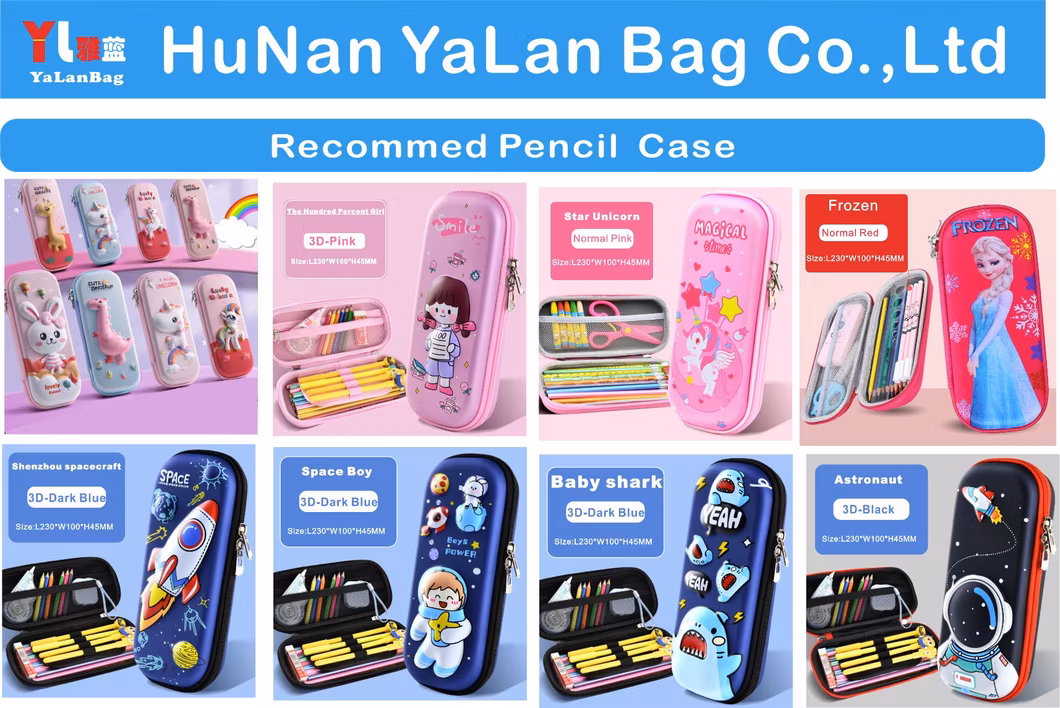 3D EVA Cartoon Unicorn Pink Pencil Case for Children Kids Students