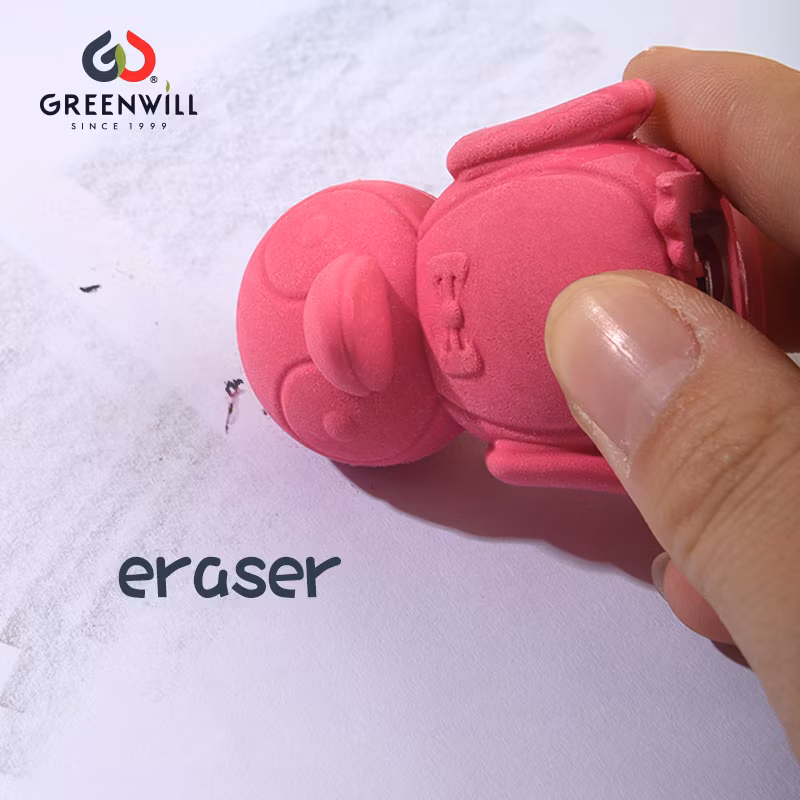 Hot Sale Pencil Sharpener Penguin Bear Fox Eraser with Backpack Sharpener (GW011)