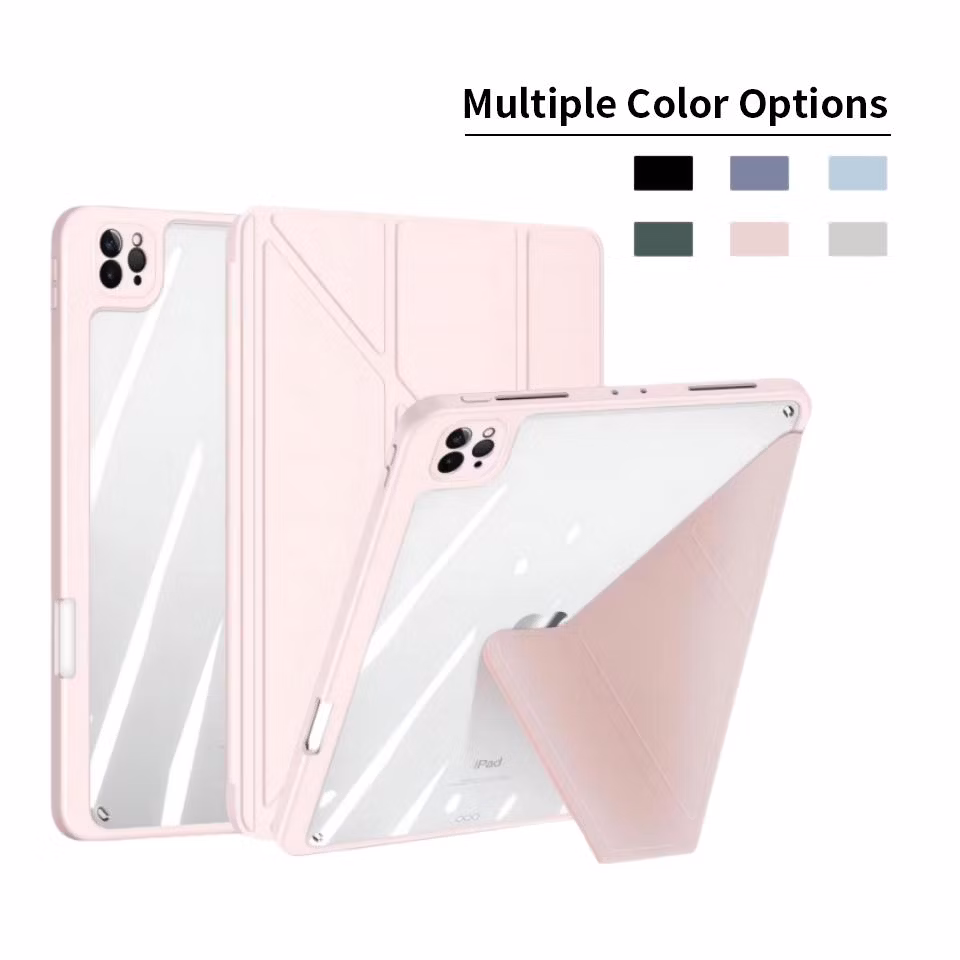 High Permeability Acrylic TPU Solid Color Bag with Pen Slot Air/iPad/PRO9.7-11 Protective Case