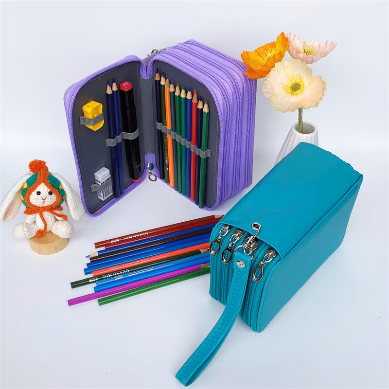 Large Capacity PU Pencil Case 72 Color Student Pencil Case Stationery Box Art Drawing Pencil Case