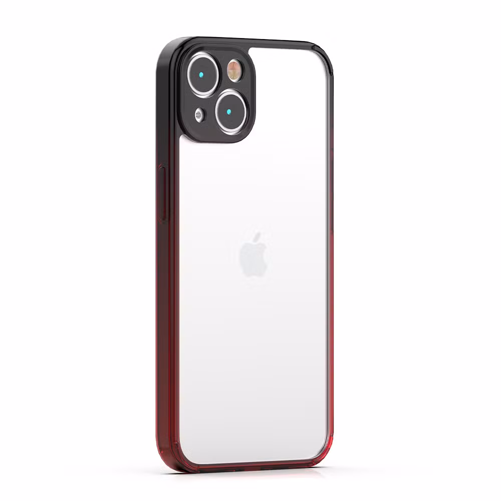 for iPhone 15 14 13 12 11 PRO Max Case Slim Hard Shockproof Clear Transparent TPU Acrylic Gradient Color Phone Cases