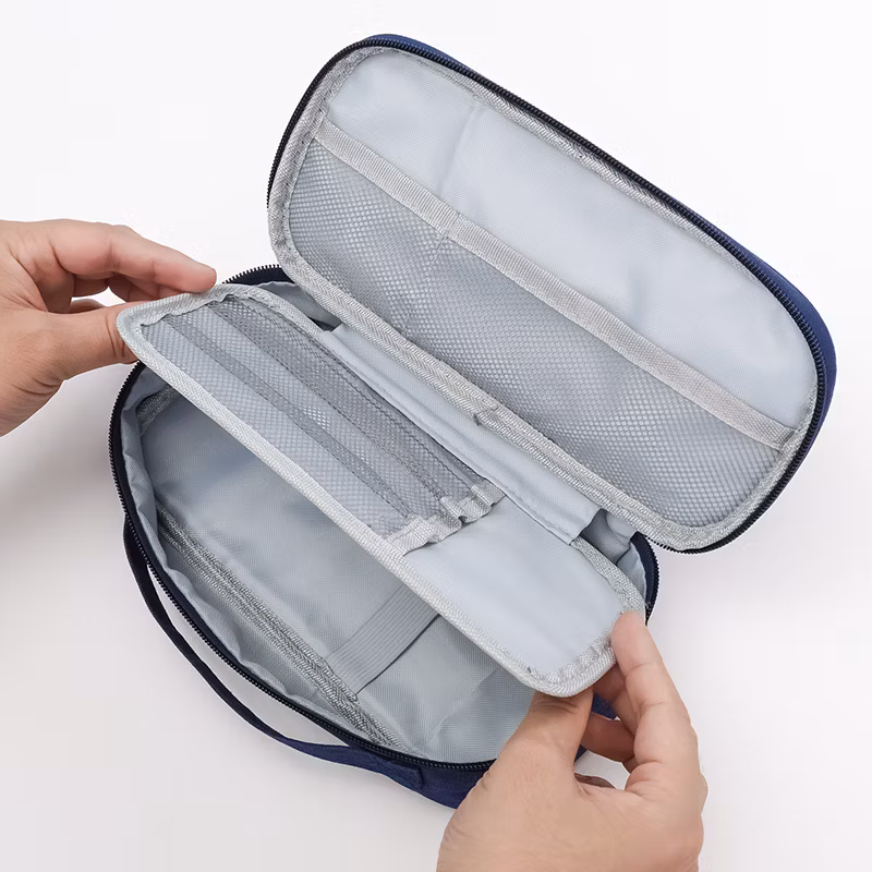 Custom Large Capacity Oxford Cloth Pencil Case Double Zipper Design Double-Layer Primary Secondary Pen Pencil Bag Pouch Case