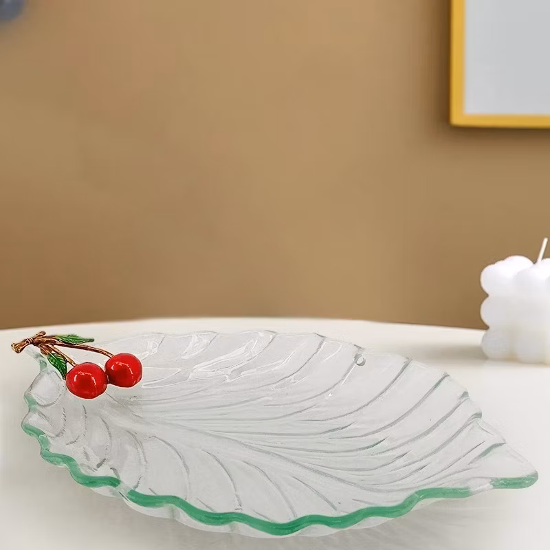 Fruit Plate Family Coffee Table Crystal Glass Candy Plate Creative Snack Plate